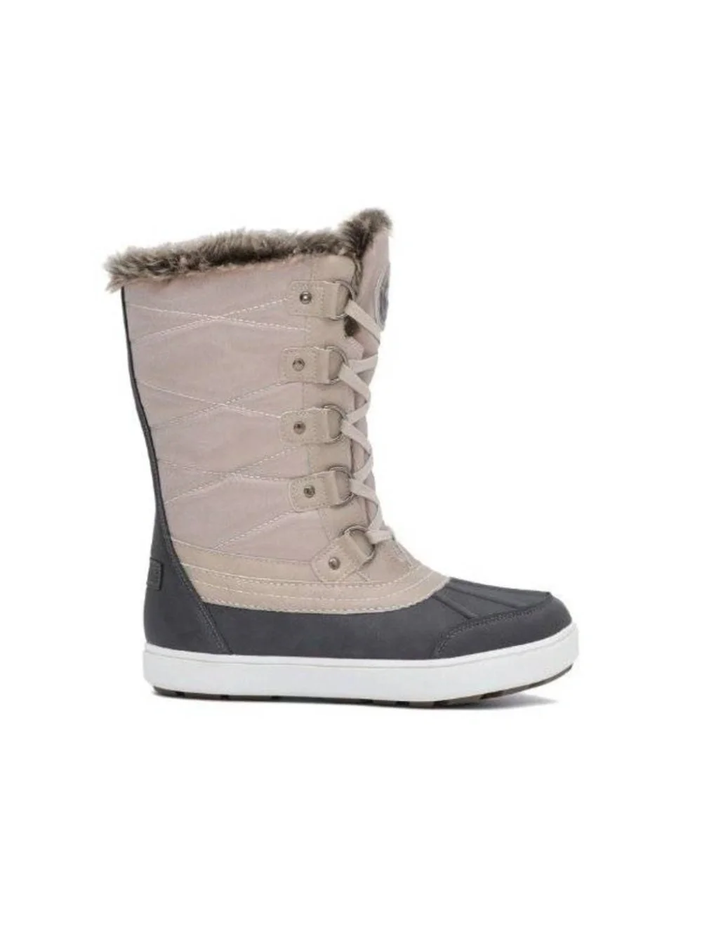 Superfit Winter Duck Boots 8 Womens Gray Water Resistant Lined Mid Calf Lace Up
